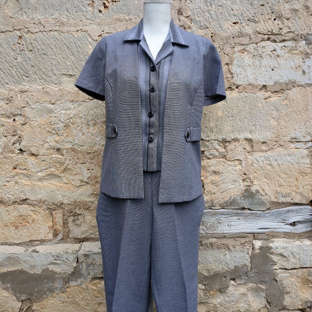 Perceptions Gray Pantsuit Vintage - image 1